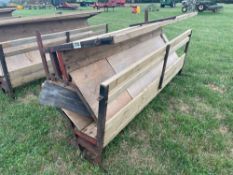 2No Shearwell wooden feed troughs