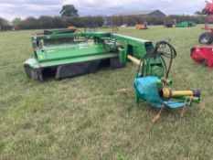 2004 John Deere 1365 mower conditioner with auto swather, trailed with 3 point linkage attachment. S