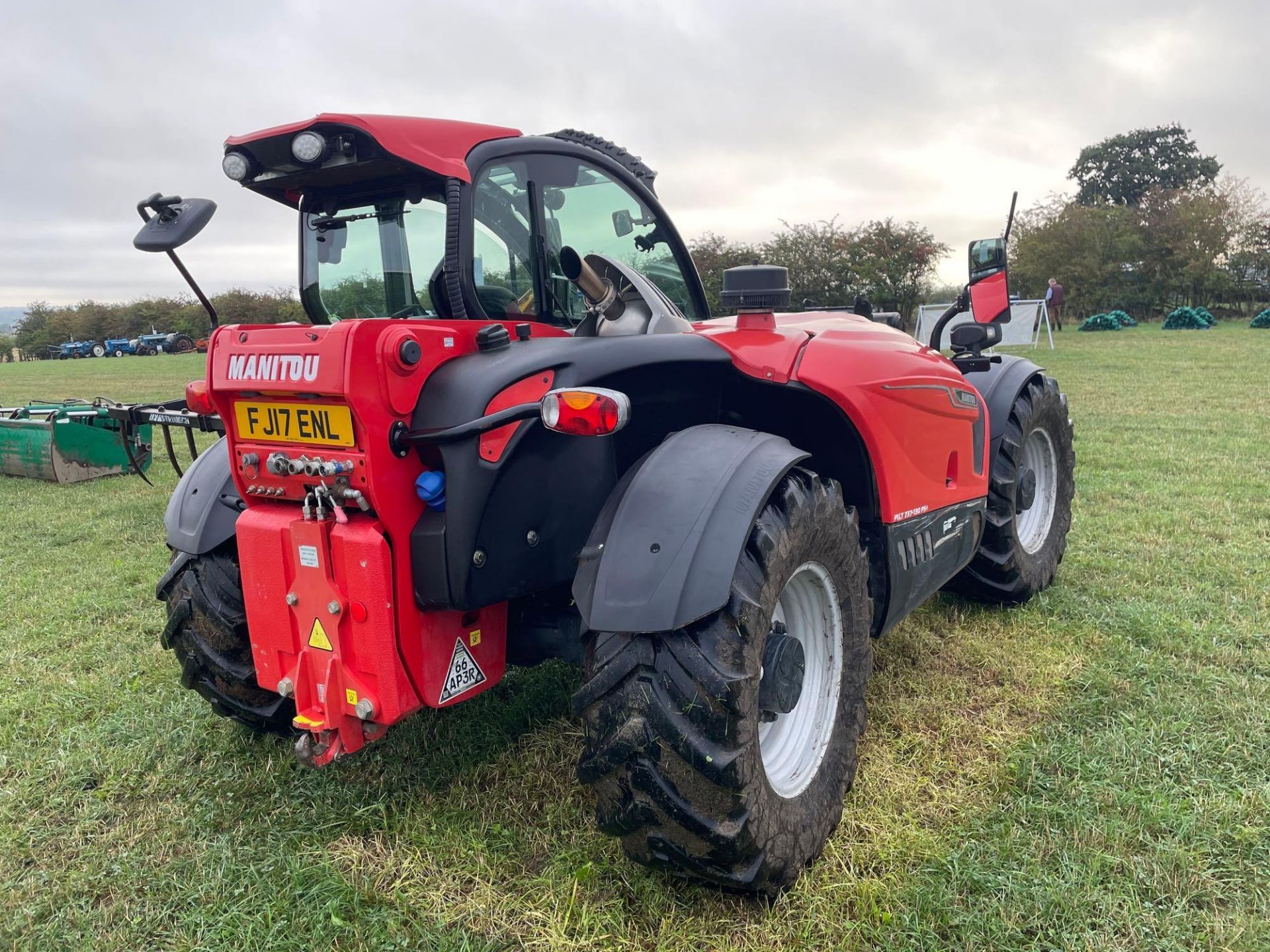 2017 Manitou MLT Elite 737-130 PS+ materials handler with pallet tines, rear pick hitch on Michelin - Image 16 of 16