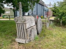 Wooden ornamental garden tractor, buyer to remove