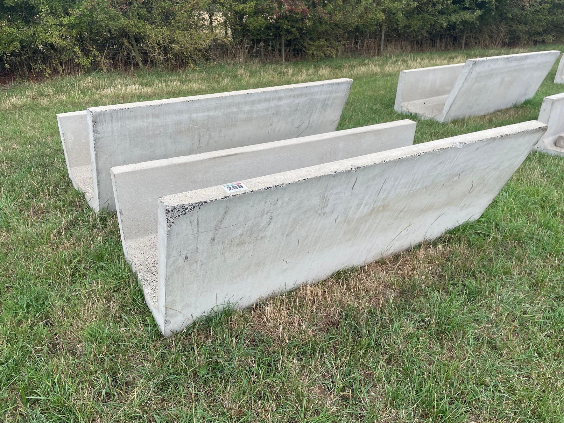 2No 7' 6" concrete forage troughs
