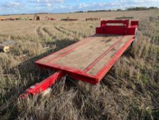 12'6" x 6' low loader trailer, single axle with hydraulic brakes and lights. NO VAT