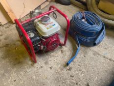 2008 Clarke CH2E water pump with Honda GX120 engine with suction hose and lay flat hose