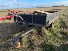 Ferguson 3t trailer, single axle with 12 stud rear wheels c/w bale extension. NO VAT