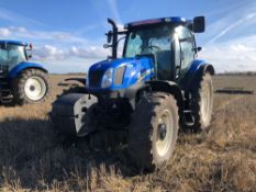 2016 New Holland T6.175 40Kph 4wd tractor with 3 manual spools, cab suspension, air brakes on Mitas