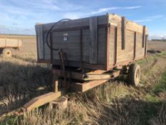 Scott Trailers 6t Hi-Tip dropside, hydraulic tipping single axle trailer on 10/75-15.3 wheels and ty