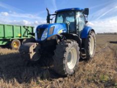 2008 New Holland T7040 40Kph 4wd tractor with 4 manual spools, cab suspension on Pirelli 480/70R30 f