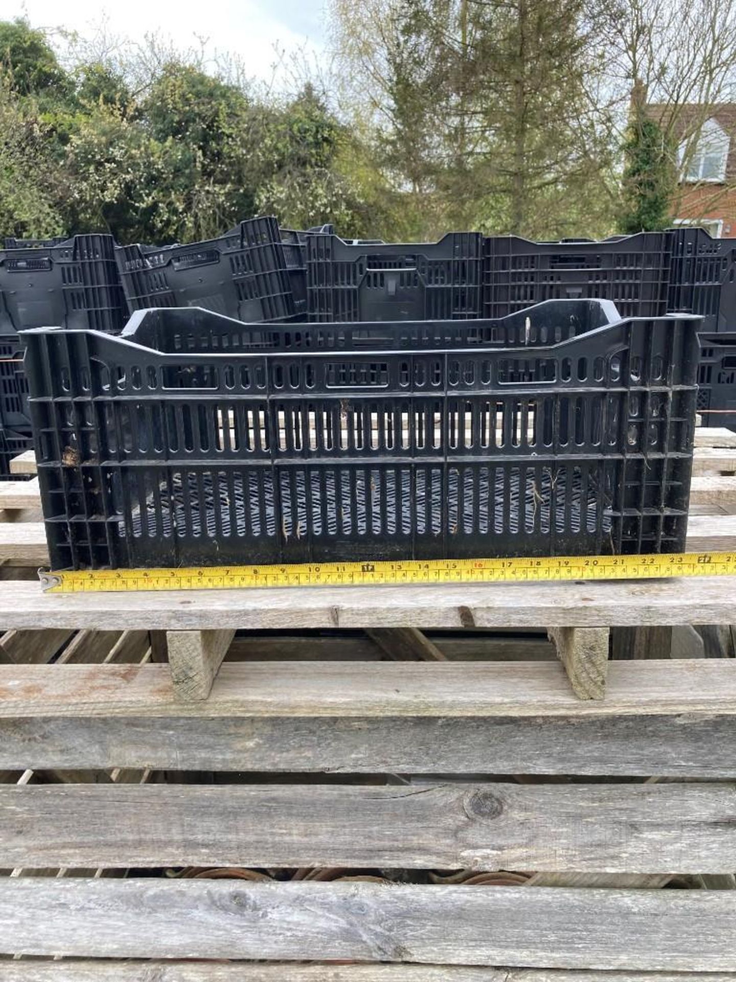 1000 No. Used Black Plastic Lily Crates