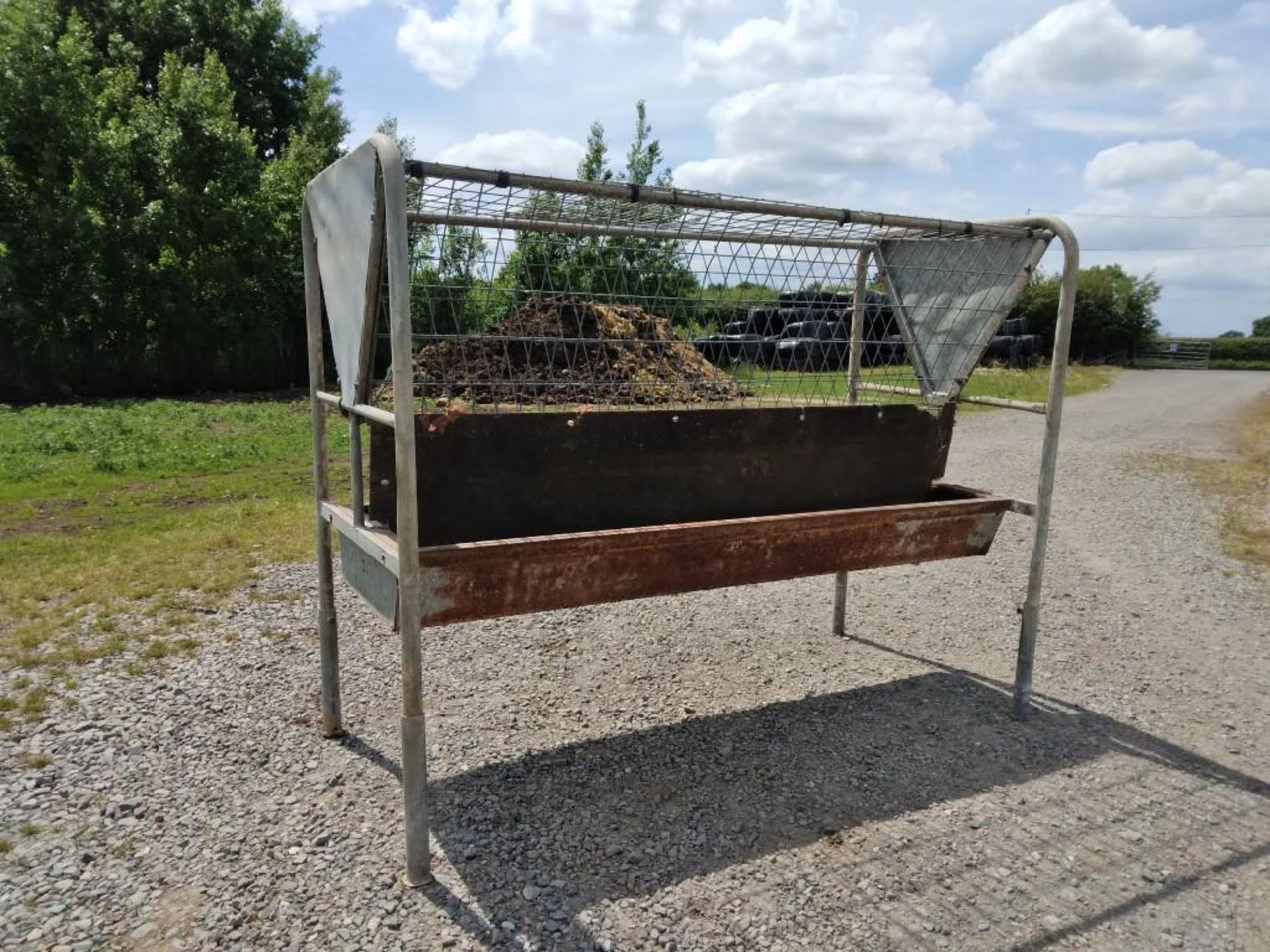 8ft Galvanised Trough & Hay Rack