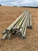 20 No. 5" Aluminium Irrigation Pipes - Misc. Lengths