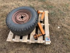 2 No. Tyres and Rims 6.40-13, 4 Stud