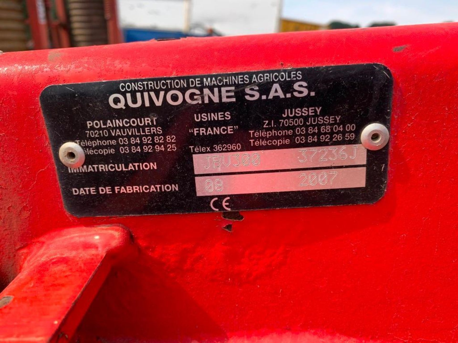 2007 Quivogne JBV Flail Mower 3m - Image 11 of 11