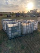 5 No. IBC Containers, Lids Cut Out