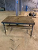 Misc. Metal Workbench, Wooden Top