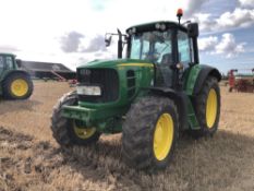 2010 John Deere 6930 Premium 4wd 40kph PowerQuad tractor with 3 manual spools, cab and front suspens
