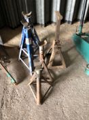 Pair heavy duty axle stands and other axle stands