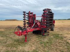 c.2017 Proforge Inverta 4.5m hydraulic folding trailed cultivator with front levelling boards, discs