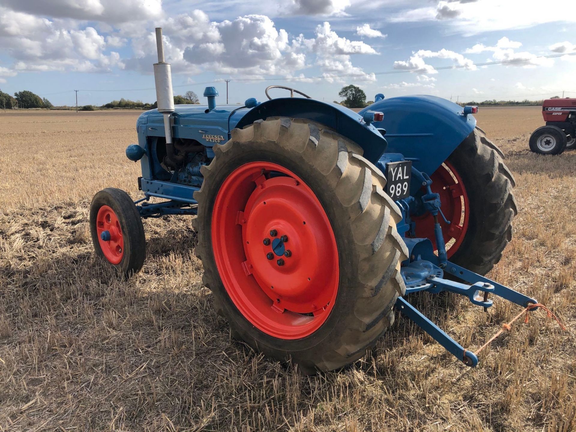 1958 Fordson Major diesel 2wd tractor with side belt pulley, rear linkage and drawbar on 6.00-19 fro - Image 5 of 6