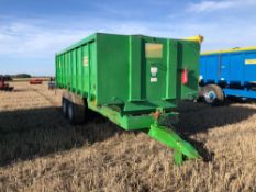 1998 Easterby ET12 12t twin axle grain trailer with manual tailgate and grain chute and rollover she