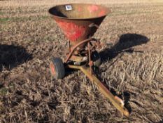 Salt spreader wheel driven, trailed on ball hitch, spares or repairs