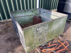 Galvanised open top water tank