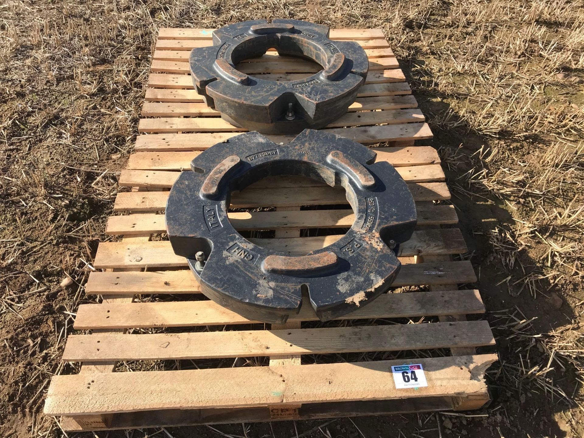 Pair of New Holland 250kg rear wheel weights