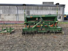 Amazone AD303 3m combination drill with Amazone KE303 3m power harrow. Set to 24m & 72inch wheel spa