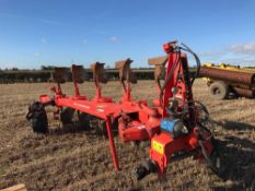 2008 Kuhn Multimaster 152 5f (4+1) reversible on land and in furrow plough, C/w 1f plough extension.