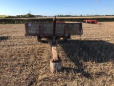 Ferguson 3m single axle trailer with timber floor and sides