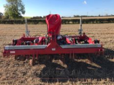 2016 Sumo Trio 3m mounted combination cultivator c/w Sumo seed hopper. On the farm from new.