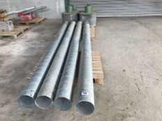 4 galvanised grain pedestals