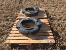 Pair of New Holland 250kg rear wheel weights