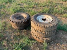 *5No. 7.50-16 Land Rover wheels and tyres NO VAT