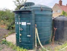 Tuffa Tank 5000l bunded diesel tank with pump, filter and nozzle, and contents, single phase. To be