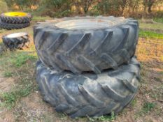 Pair 580/70R38 wheels and tyres to suit Berthoud sprayer