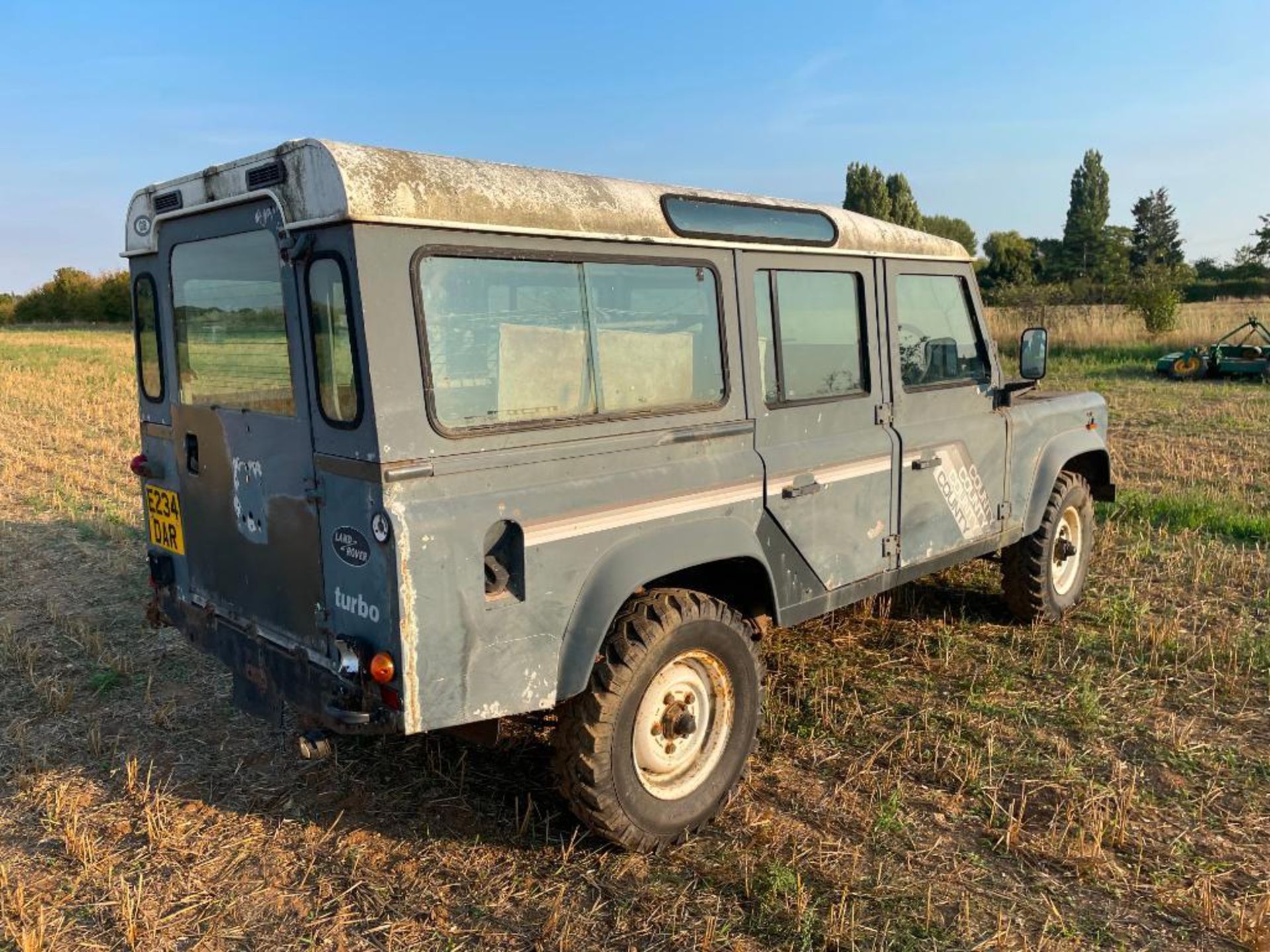 1988 Land Rover 110 County Station Wagon with 2.5l turbo engine, grey, manual, on 7.50R16 wheels and - Image 2 of 3