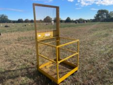 2003 Stronga tine mounted single person safety cage. Serial No: 300