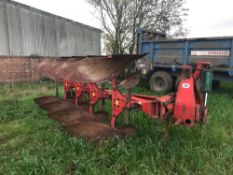 Kverneland 4 furrow reversible plough.  Spanners in the office.