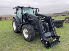 2021 Valtra G135 4wd tactor with Valtra G5S front loader with Euro 8 headstock, 3 manual spools, cab
