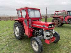 1975 Massey Ferguson 135 Multi-Power 2wd diesel tractor on Mitas 6.00-16 front and Semperit 12.4/11-