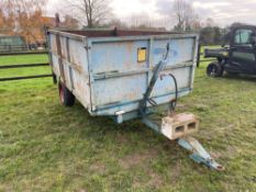 6t single axle drop side trailer, hydraulic tipping