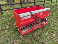 Pro Seed Overseeder 1.5m, linkage mounted, hydraulic operated. Serial No: 5038
