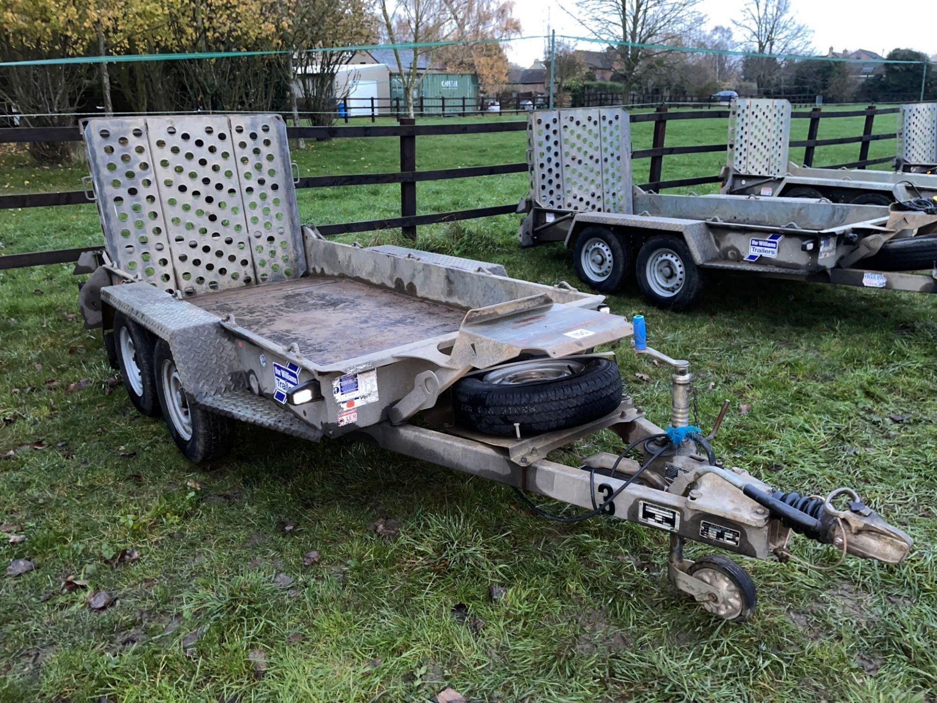 2016 Ifor Williams GH94BT 2.7t twin axle beaver tail plant trailer on 165R13 wheels and tyres, 9' x