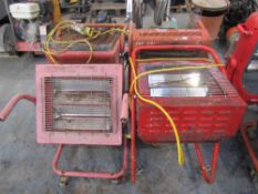 4 X 110V INFRARED HEATERS [NO VAT]