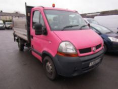 06 reg RENAULT MASTER CMML35 DCI 100 MWB TIPPER (DIRECT COUNCIL) 1ST REG 05/06, TEST 05/22,