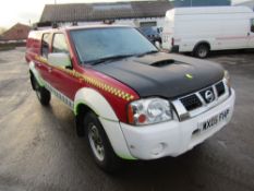 05 reg NISSAN D22 2.5DI 4 X 4 PICKUP (RUNS BUT TRANSMISSION PROBLEM) (DIRECT GTR M/C FIRE) 1ST REG