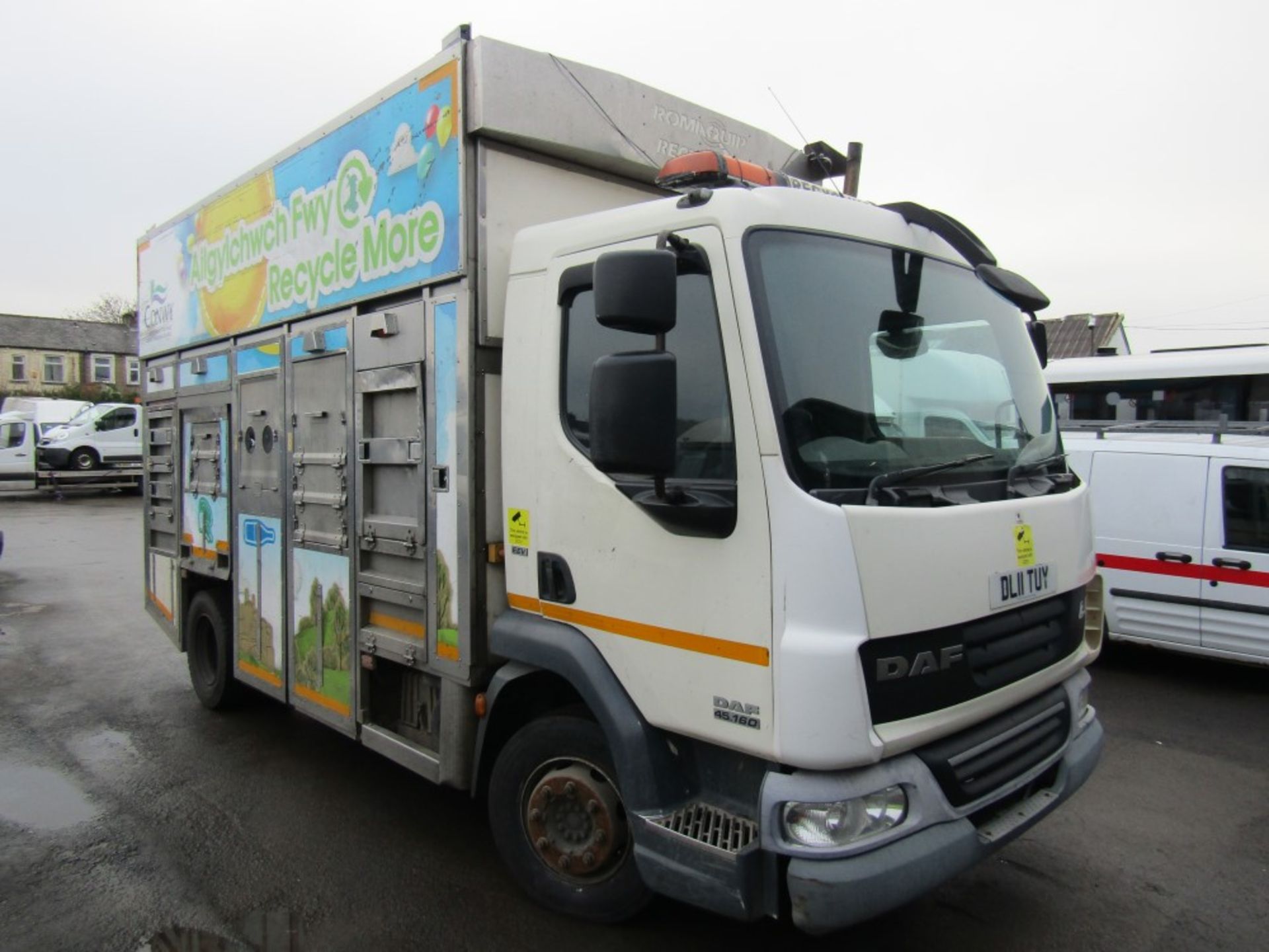 11 reg DAF FA LF45 ROMAQUIP RECYCLING COLLECTION VEHICLE (DIRECT COUNCIL) 1ST REG 07/11, TEST 10/22,