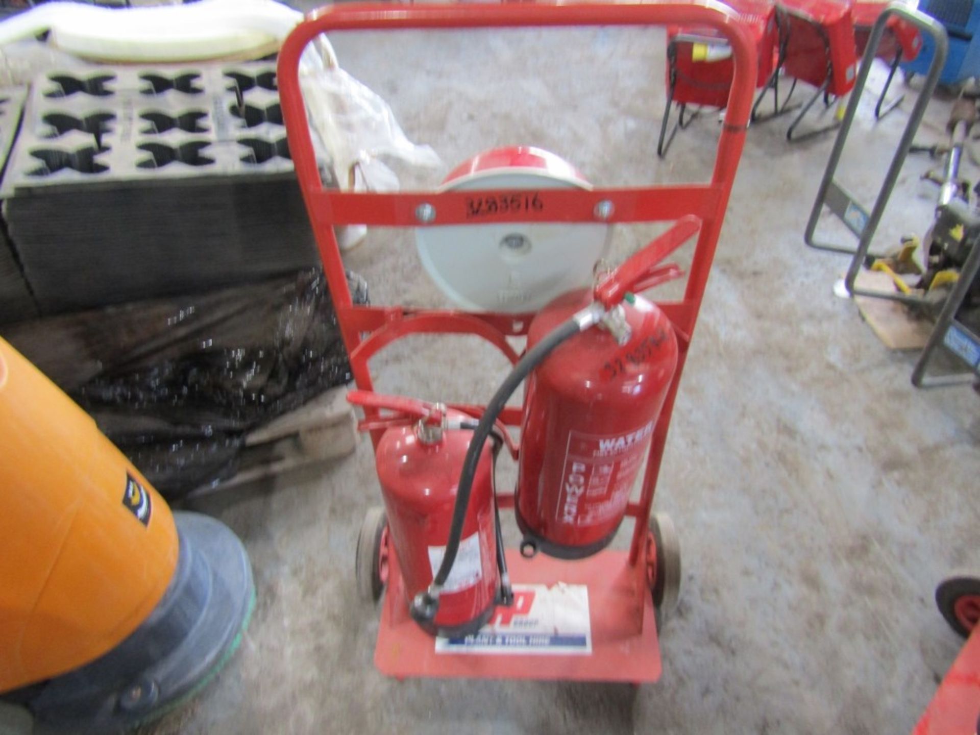 FIRE TROLLEY & 2 EXTINGUISHERS (DIRECT GAP) [+ VAT]