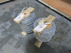 2 X ROLLS BARBED WIRE [+ VAT]