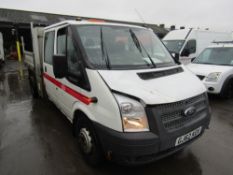 62 reg FORD TRANSIT 155 T460 RWD CREW CAB TIPPER (NON RUNNER) (DIRECT COUNCIL) 1ST REG 10/12, TEST